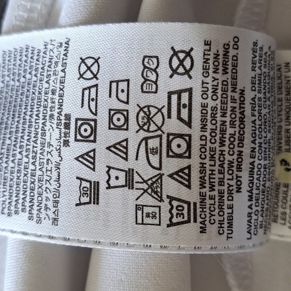 Guess One Shoulder White/Black Peplum Top - Picture 6 of 7